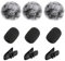 9 Piece Microphone Windscreen Set for Lapel Microphones, Earphone Wire Clips Foam Mic Cover with Clips Lapel Headset Windscreen Furry Wind Muff Foam Cover Kit, for Indoor Outdoor