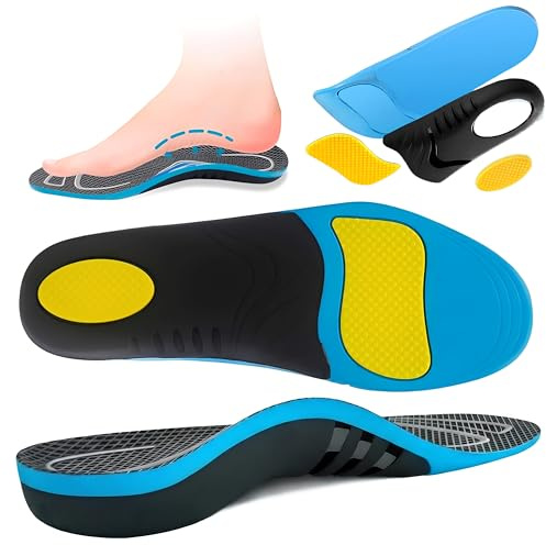 Solette Ortopediche GEL Supporto Per Arco Plantare, Solette Scarpe Plantari Ortopedici Per Piede Piatto,sport Solette Scarpe Per Piedi Piatti, Fascite Plantare, Per Uomini E Donne (43-46 (28,6cm))
