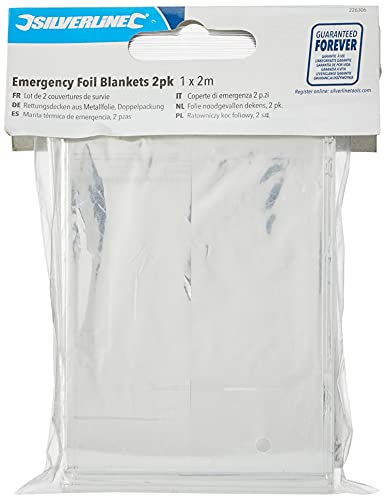 Silverline 226306 Emergency Blanket 2pk 1m x 2m