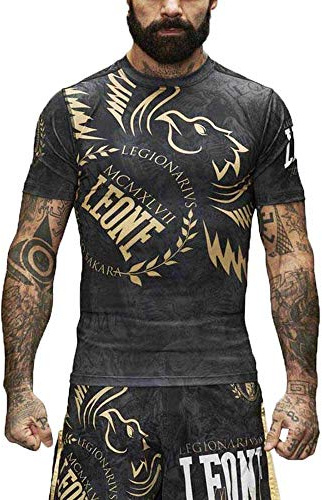 LEONE Rashguard AB925 Manches courtes pour fitness Legionarivs Taille L