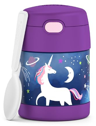 THERMOS F3102UC6 FUNTAINER 10 Ounce Food Jar, Stainless Steel, Spce Unicorn