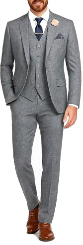 Costume 3 pièces à fines rayures pour hommes de Thomas Shelby de la série Peaky Blinders, parfait pour un dîner, une fête, un mariage, un bal, gris, XL