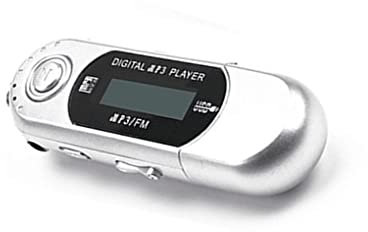MP3 Player Support 32G Flash Drive Multilanguage LCD Music Player with 3.5mm Audio Automatic Shutdown, Sliver