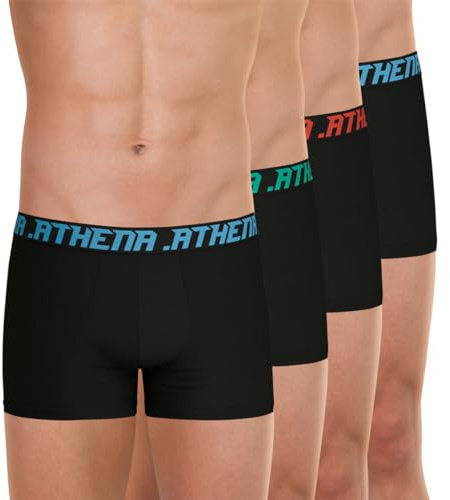 Athena - Lot de 4 Boxers Homme My Petit Prix - Coton Stretch - Label Oeko-TEX® Standard 100