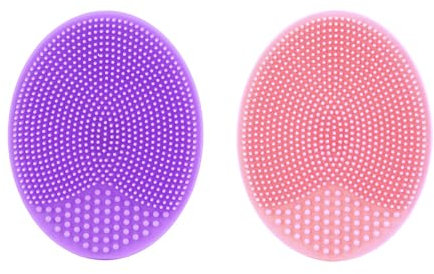 Ryaupy 2 Stück Silikon-Gesichtsreinigungsbürste, Körperbürste aus Silikon, Peelingbürste Weiche Borsten und Sanftes Peeling, Sanfte Reinigung für Kinder und Mädchen