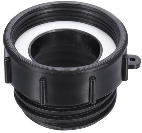 PATIKIL IBC Tote Adapter, 2 Fine Female to S60x6 2 Coarse Male Thread, 275-330 Gallon Water Tank Drain Adapter Garden Water Hose Connector, Black