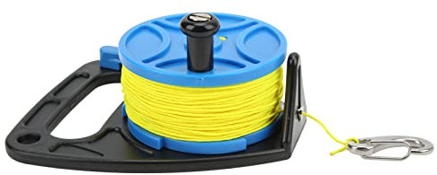 Emoshayoga Tauchrolle, Korrosionsbeständig, 8 Stränge, Leine, Kajak-Ankerseil, Mehrzweckrolle, Rostfrei, Praktisch mit Clip für Wassersport (blaues Rad)