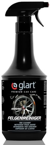 Glart 451FR Premium Detergente per cerchi auto 1.000 ml, per leghe verniciate, opache, acciaio e cromo, 100% senza acidi, con indicatore di cura