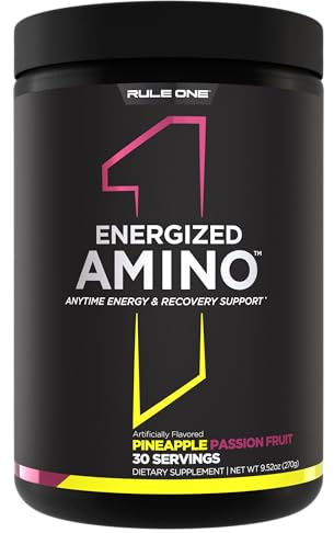 Rule 1 Proteins Energized Amino, Pineapple Passionfruit, 30 Servings