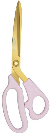 Westcott All-Purpose Kitchen Shears, Pink with Gold Blades - Durable Kitchen Shears with Precision-Ground Blades for Easy Cutting and Meal Prep - 9-Inch