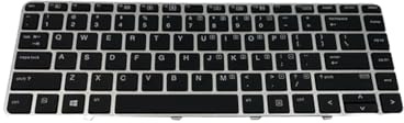QUXVUIS Claviers pour Ordinateur Portable Périphérique d'entrée No Point Stick Key Board Remplacement de Composants d'ordinateur Portable pour EliteBook 840G3