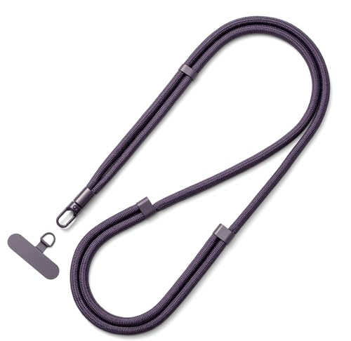 MORSUNBELA Correa para teléfono para colgar Lila Universal cadena para teléfono Cordón para teléfono Ajustable Correa para funda de teléfono Correa para el cuello Llavero, Morado oscuro