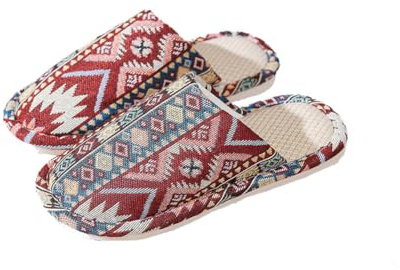 Teceyfeet Chaussons d'invités de qualité supérieure - Pour femme - Motif d'hiver - Lavables - Unisexe - Antidérapants
