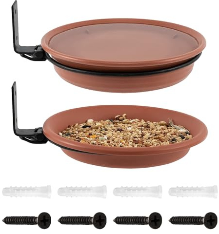 All'albero - Mangiatoia per uccelli da 6,8 x 0,8 pollici, alimentazione per colibriss, per esterni, stazione robusta, per giardino/terrazze, dispenser per mangimi sospesi, sicuro