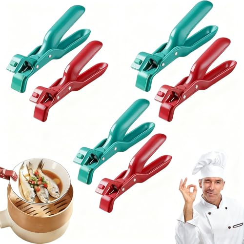 Multi-Purpose Anti-Scald Bowl Holder Clip, Silicone Non-Slip Heat Insulation Anti-Scald Clip, Multi-Function Anti-Scald Bowl Clip, Ergonomic Kitchen Tool for Microwave, Oven & Air Fryer (6pcs)