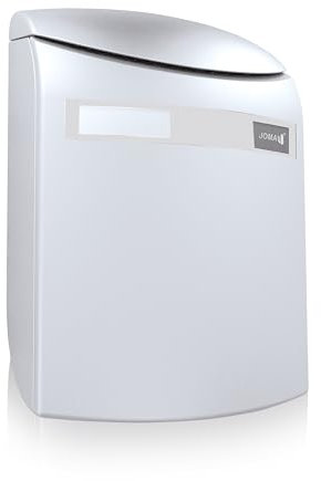 JOMA - Buzón Exterior Arco - Construido en plastico ABS Alta Resistencia - Apto para Exteriores - Gran estanqueidad al Agua - Tapa Superior - Diseño Moderno - Cerradura con 2 Llaves (Blanco)