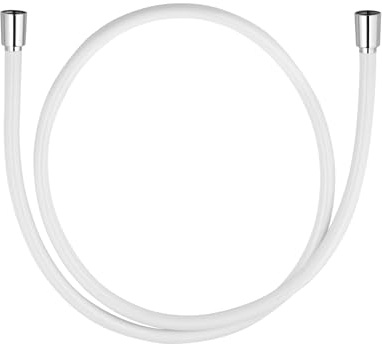 KLUDI SUPARAFLEX WHITE Brauseschl. L=125 mit verchromten konischen Muttern weiß