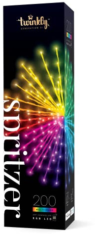 Twinkly Spritzer RGB, Decorazione Luci LED per Esterno e Interno, Luci LED Smart Multicolore, Compatibile con Alexa e Google Home, Luci Decorativwe, IP44, Controllato da App