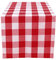 Tischläufer 180x32 - Robuster Tisch Läufer aus Baumwolle - Hochwertiger Tischläufer rot kariert - Table Runner - Waschbarer Läufer Tisch mit 220g/m²