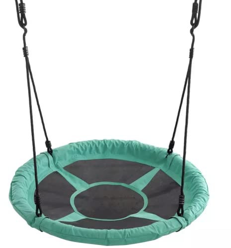Nestschaukel 110 cm Garten-Schaukel Rundschaukel Tellerschaukel bis 150kg (GRÜN)