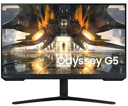 Samsung Ecran PC Odyssey G52A 32'' 165Hz, 1ms, Dalle IPS, Résolution WQHD 2560x1440, 1000:1, 400cd/m2, Compatible G-SYNC, Pied ajustable, HDMI, DisplayPort