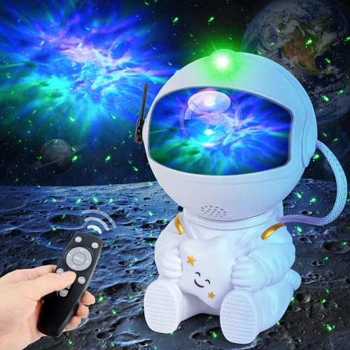 flysclean astronaut galaxprojektor stjärnprojektor galax nattlampa rymdkompis projektor med nebulosa och fjärrkontroll för sovrum bästa gåvor för barn och vuxna