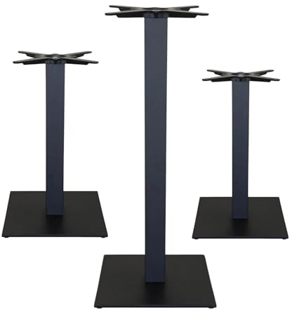 ZStyle Base Mesa - Pie - Patas Mesita - Mesa - Metal - Para Catering Bar Restaurantes Bistrot - Base cuadrada - Interior/Exterior - Pie Central (Z744: L 45 x P 45 x H 73 cm)