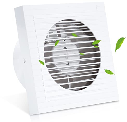 Duisrech Badlüfter 100mm Mit Ruckstauklappe Wandventilator Lüfter, badezimmer Abluft Ventilator Küche WC Bad, Leiser Betrie