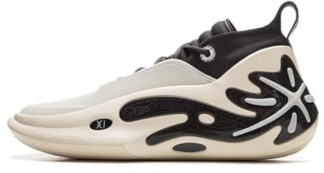 LI-NING Way of Wade ABAS083 ABAU049 ABAS075 - Scarpe da basket da uomo, con fodera antiscivolo, professionali, per assorbimento degli urti, Beige e nero., 41 EU