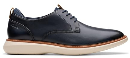 Clarks Brantin Plain Mens Navy Leather, 9