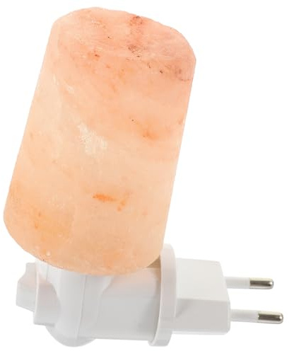 Baluue Lámpara de Pared de Sal de Cristal Lámpara de Ambiente Colgante Luz Nocturna Enchufable de Energía Seguridad para Dormitorios y Pasillos