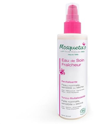MOSQUETA'S Eau de Soin Peaux Sensibles à l'Huile de Rose Musquée du Chili