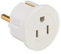 DEBFLEX 701970 France Prise Americaine Adptateur De Voyage Adaptateur Europe USA 125V 15A-Debflex-701970, Blanc