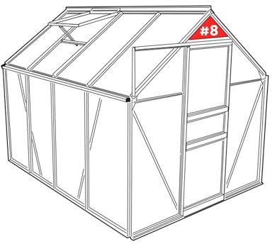 Jawoll Plaque alvéolaire pour serre de 4,75 m² Nr. 8 (615x232mm) Weiß