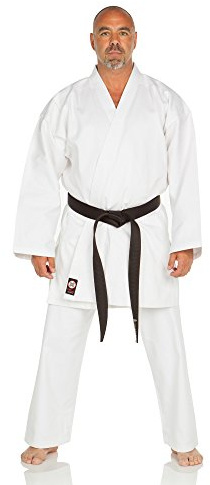 Ronin Karate Gi - Lightweight Student Karate Uniform - Professional quality made Kimono - Advanced 100% Cotton Martial Arts Kit - Great for all style Karate Training for Adults & Kids. (White, 5)
