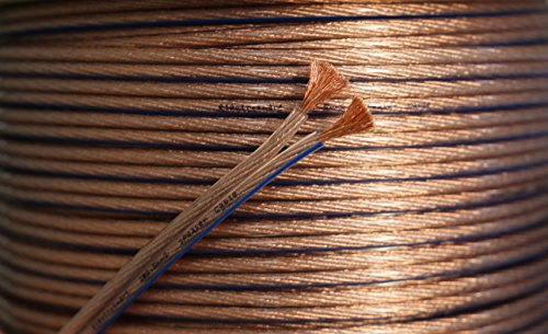 electrosmart 50m Quality 2 x 2.5mm Loud Speaker Cable - Multi-Strand 444 (2x 222 Strand) - Outside Dimensions of Cable: 7.5mm x 3.6mm