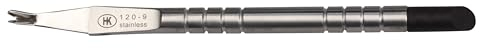 HK Manicure by Hans Kniebes – Nagelhautmesser mit Nagelhautdrücker – V-Klinge, extra dünn und präzise – Maniküre und Pediküre – rostfreier Edelstahl