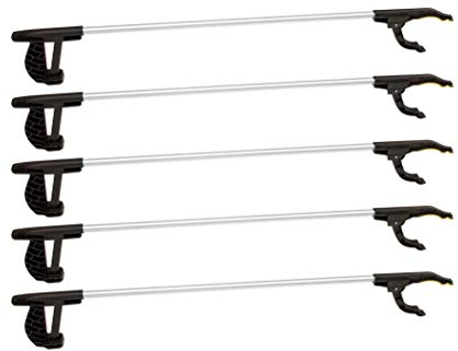 5 x Alu Abfallsammler Greifzange Greifarm magnetisch Müllzange Müll Greifer 76cm