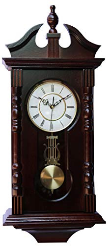 Relojes de pared: Reloj de pared del abuelo con carillón, de madera. Reloj de péndulo tradicional de madera. Ideal como regalo de cumpleaños o de inauguración de la casa. De Vmarketingsite - El reloj de pared suena cada hora con la melodía Westminster.