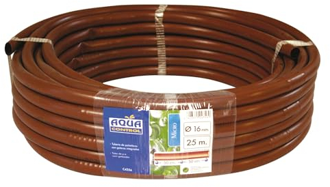 Aqua Center M116910 - Tuberia para Goteo ø 16 mm. 25 m. Marron con goteros Integrados Cada 35 cm.