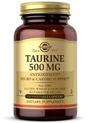 Solgar, Taurine 500 Mg Vegetable Capsules, 100 Count