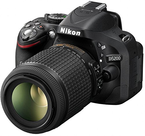 Nikon D5200 Appareil photo numérique Réflex 24,1 Mpix Kit Boîtier + Objectifs 18-55 Mm /55-200 Mm DX VR Noir