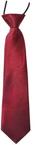 Förbundna elastiska slipsar för pojkar. Satin enfärgat barnslips. 22 färger tillgängliga. Handgjorda Bröllop, skola, mode (djupröd, pojkslips), Mörkröd, BOYS TIES