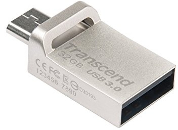 Transcend JetFlash 880 32GB Flash Drive with USB3.0 and micro-USB Dual connector