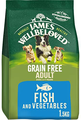 James Wellbeloved Adult Grain-Free Fish & Rice 1.5 kg Bag, Hypoallergenic Dry Dog Food