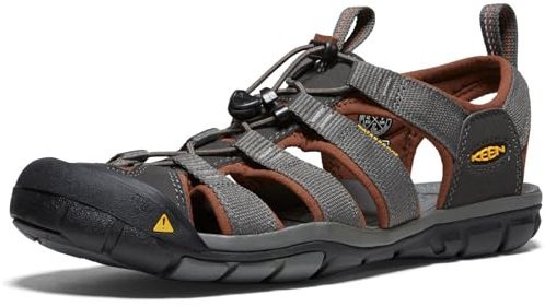 KEEN Herren Clearwater CNX Sandalen, Raven/Tortoise Shell, 42.5 EU