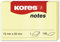 Kores - Gelbe Haftnotizen, Selbstklebender Notizblock, 75 x 50 mm, Packung mit 12 Blöcken à 100 Blatt