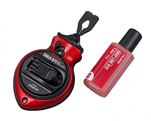 Tajima CR201R-PR Chalk-Rite II Extra Bold Snap Line with Triple Speed Rewind with Free Red Dye by Tajima