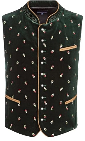 Stockerpoint Calzado - Chaleco para traje tradicional alemán para hombre, Grün (tanne), 52