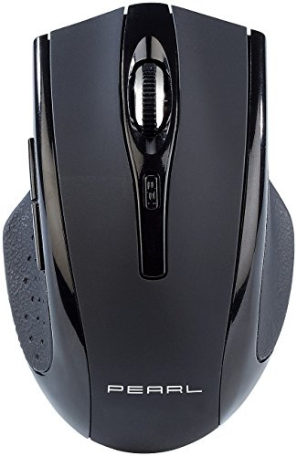 PEARL 5 Tasten Maus: Optische Funkmaus mit Blauer LED, 1.600 DPI, 2,4 GHz, USB-Nano-Dongle (5 Tasten Funkmaus, Kabellose Maus, optisches Kabel)